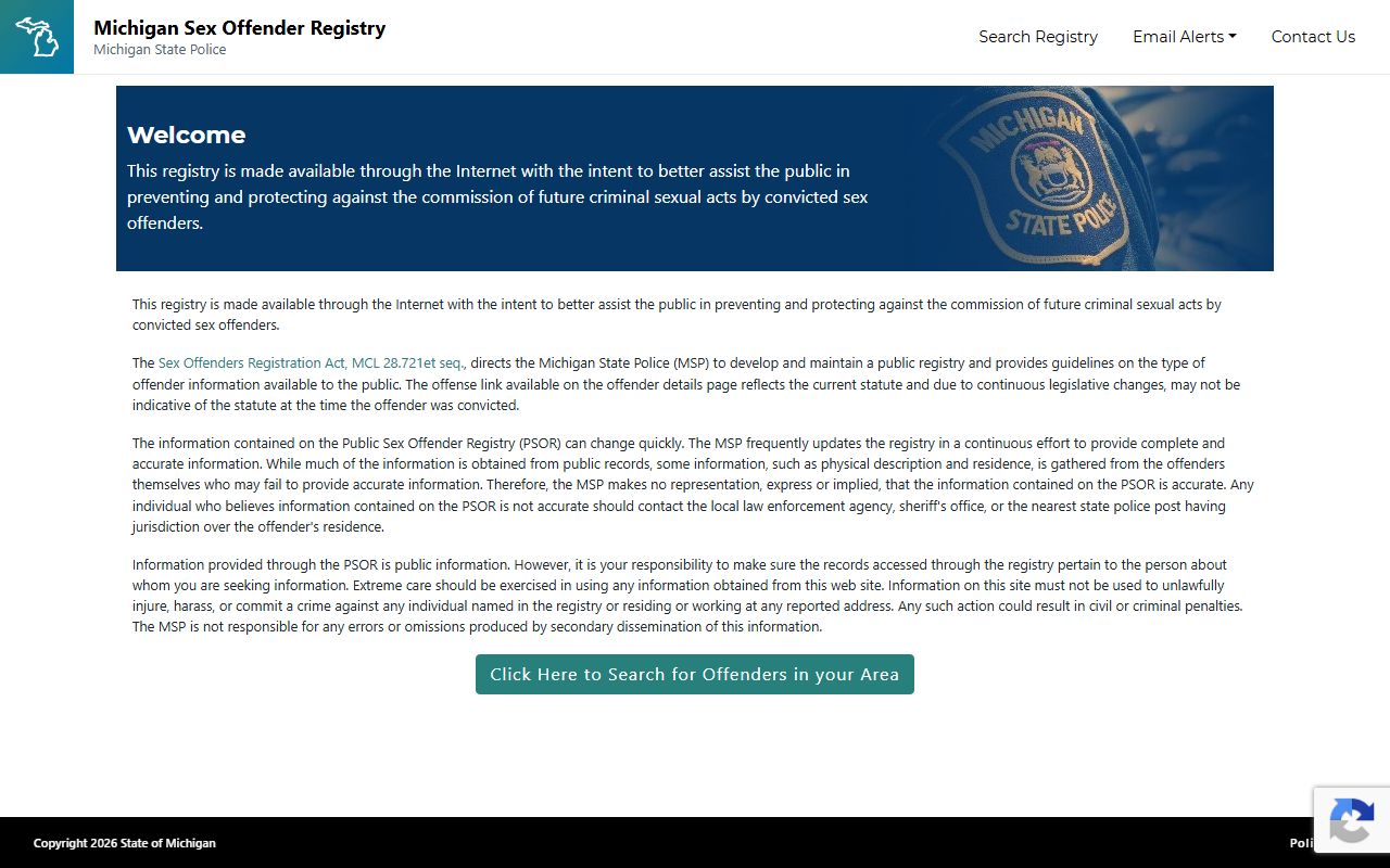 Luce County inmate records and the Michigan Public Sex Offender Registry search